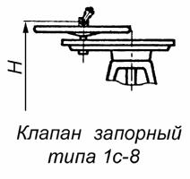 Клапан запорный проходной сальниковый 1с-8-2Э