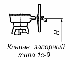Клапан запорный проходной сальниковый 1с-9-2